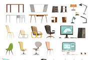 Office furniture and accessories set