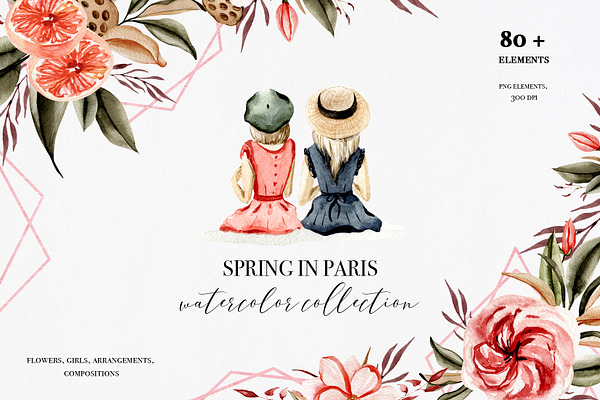 Spring in Paris Watercolor art