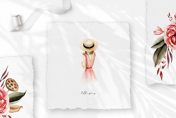 Spring in Paris Watercolor art in Illustrations - product preview 8