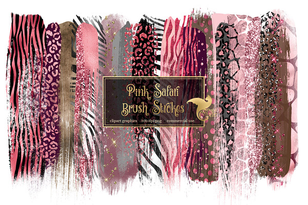 Pink Safari Brush Strokes