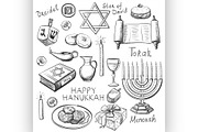 Set of Happy Hanukkah