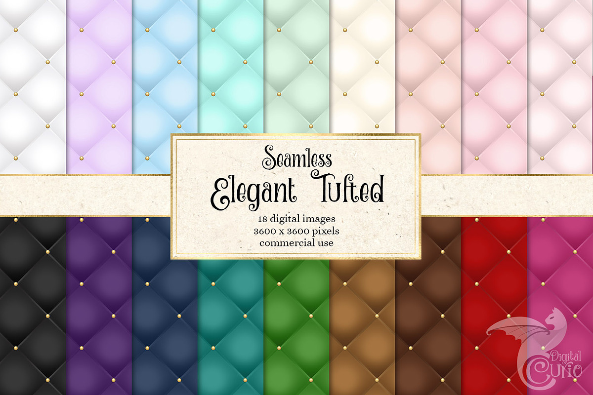 Elegant Tufted Digital Paper in Patterns - product preview 8