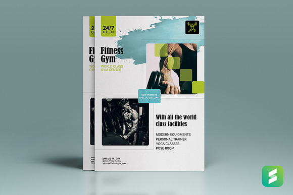 Feet For Life GYM Flyer Template in Flyer Templates - product preview 2