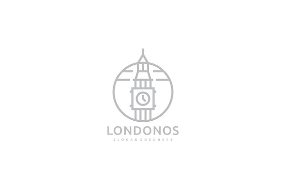 London- Big Ben Logo in Logo Templates - product preview 1