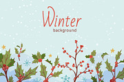 Winter sale banner vector