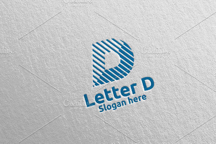 Digital Letter D Logo Design 15 in Logo Templates - product preview 8
