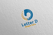 Digital Letter D Logo Design 16