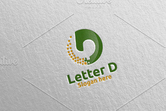 Digital Letter D Logo Design 16 in Logo Templates - product preview 1