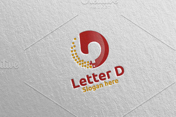Digital Letter D Logo Design 16 in Logo Templates - product preview 3