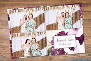 Purple Florals Photo Booth Template