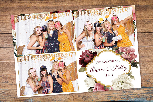 Marsala Floral Photo Booth Template