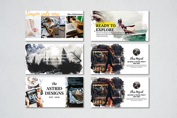 Facebook Post Banners Watercolor in Facebook Templates - product preview 4