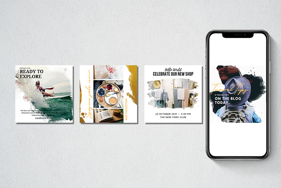 Watercolor Bundle in Instagram Templates - product preview 5