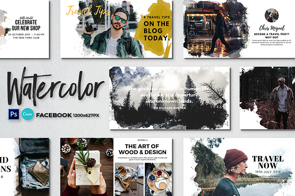 Watercolor Bundle in Instagram Templates - product preview 16