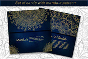 Set of mandala cards.