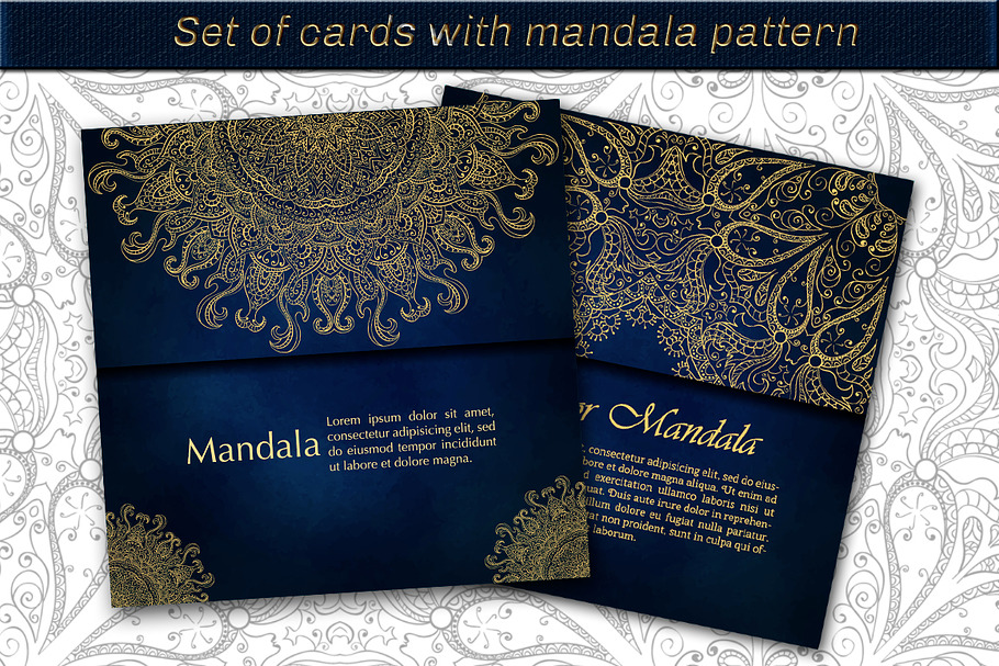 Set of mandala cards. in Wedding Templates - product preview 8