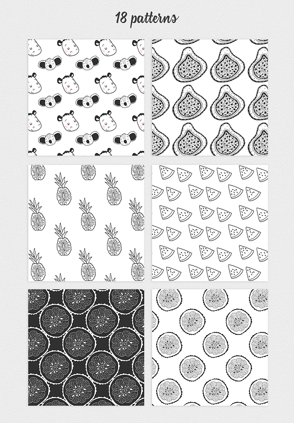 Black and White Illustration Set in Illustrations - product preview 9