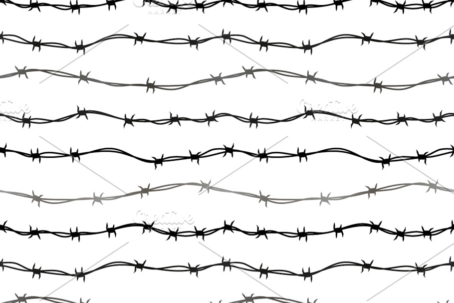 Tangled barbed wire pattern in Patterns - product preview 8