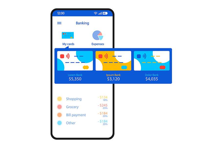 Mobile banking app interface in Mobile & Web Mockups - product preview 8