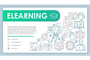 E learning banner, business card