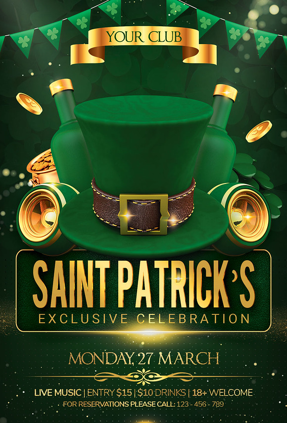 St Patricks Day in Flyer Templates - product preview 2