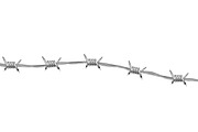 Glossy realistic barbed wire