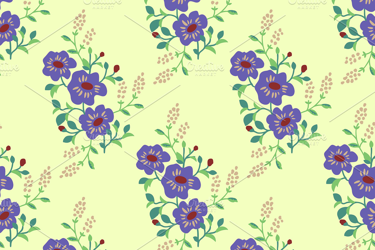 Seamless violet patterns in Patterns - product preview 8