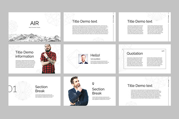 Air - Google Slides Report Template in Google Slides Templates - product preview 1