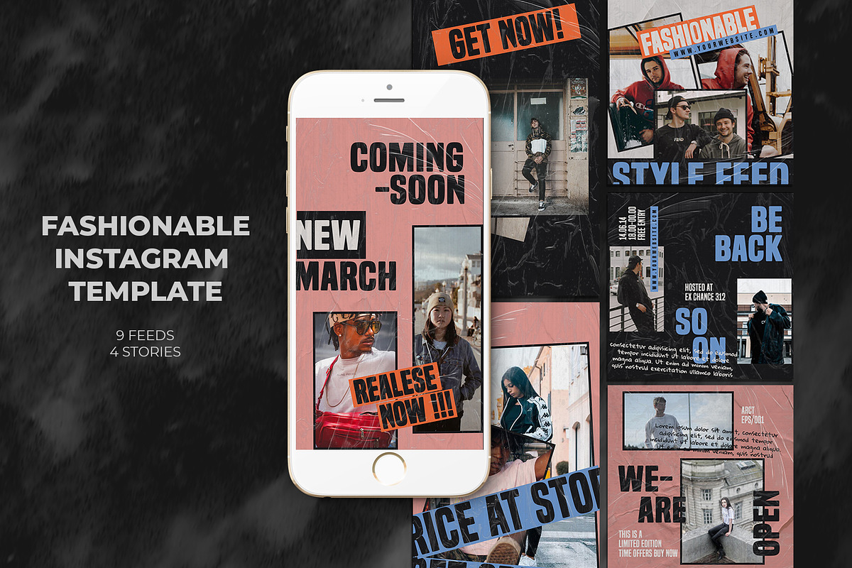 Fashionable Instagram Templates in Instagram Templates - product preview 8