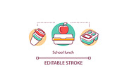 School lunch concept icon