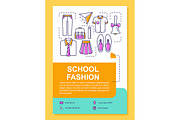 School fashion brochure template