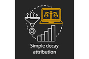 Simply decay attribution chalk icon