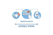 Digital touchpoint concept icon