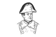 Napoleon Bonaparte sketch vector