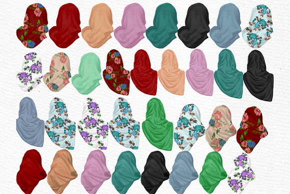 Muslim women clipart, Muslim Girls in Illustrations - product preview 2