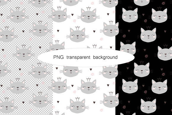 Cute cats patterns in Patterns - product preview 4