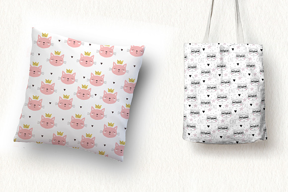 Cute cats patterns in Patterns - product preview 5
