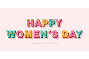 Womens day typography design