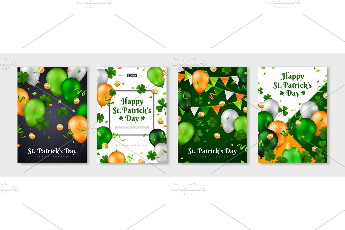 Saint Patricks Day posters set in Textures - product preview 8