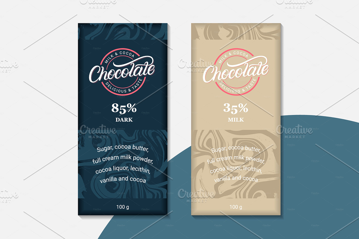 Chocolate packaging label templates in Textures - product preview 8