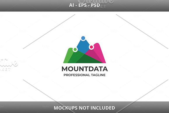 Mount Data Letter M Logo in Logo Templates - product preview 2