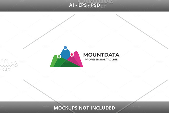 Mount Data Letter M Logo in Logo Templates - product preview 3