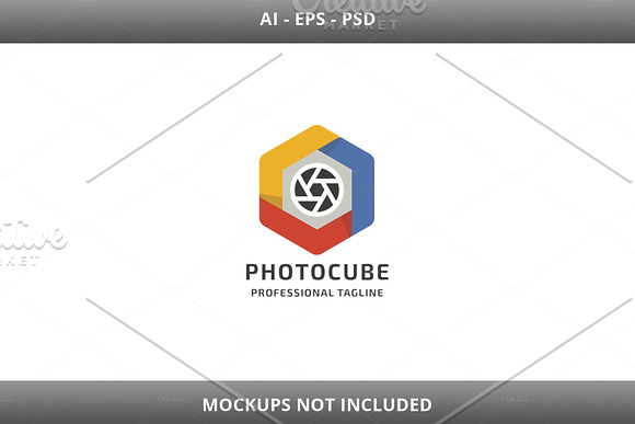 Photo Cube Logo in Logo Templates - product preview 1