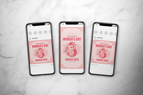 International Women's Day Flyer Set in Flyer Templates - product preview 1