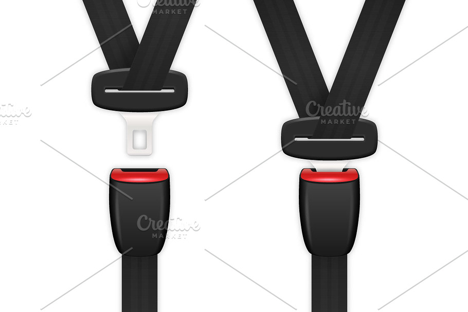 Seat belt. Vector set. in Illustrations - product preview 8