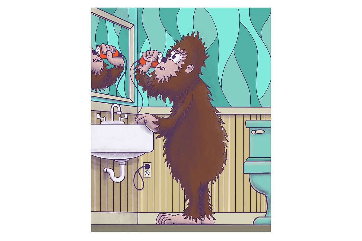 Bigfoot Shaving in Illustrations - product preview 8