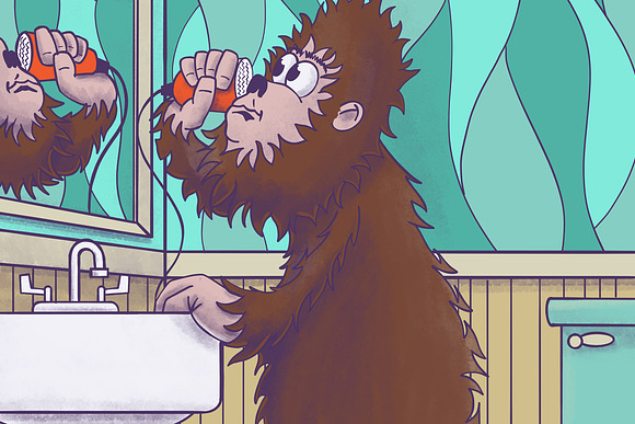 Bigfoot Shaving in Illustrations - product preview 1