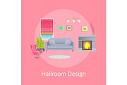 Hallroom Design Promo Poster with