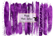 Purple Brush Strokes Clipart