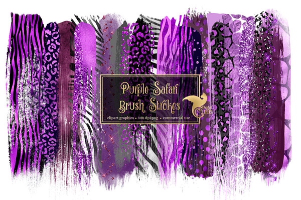 Purple Safari Brush Strokes